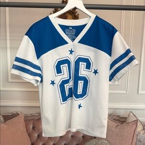Blue and White Short Sleeve Tee Size SM